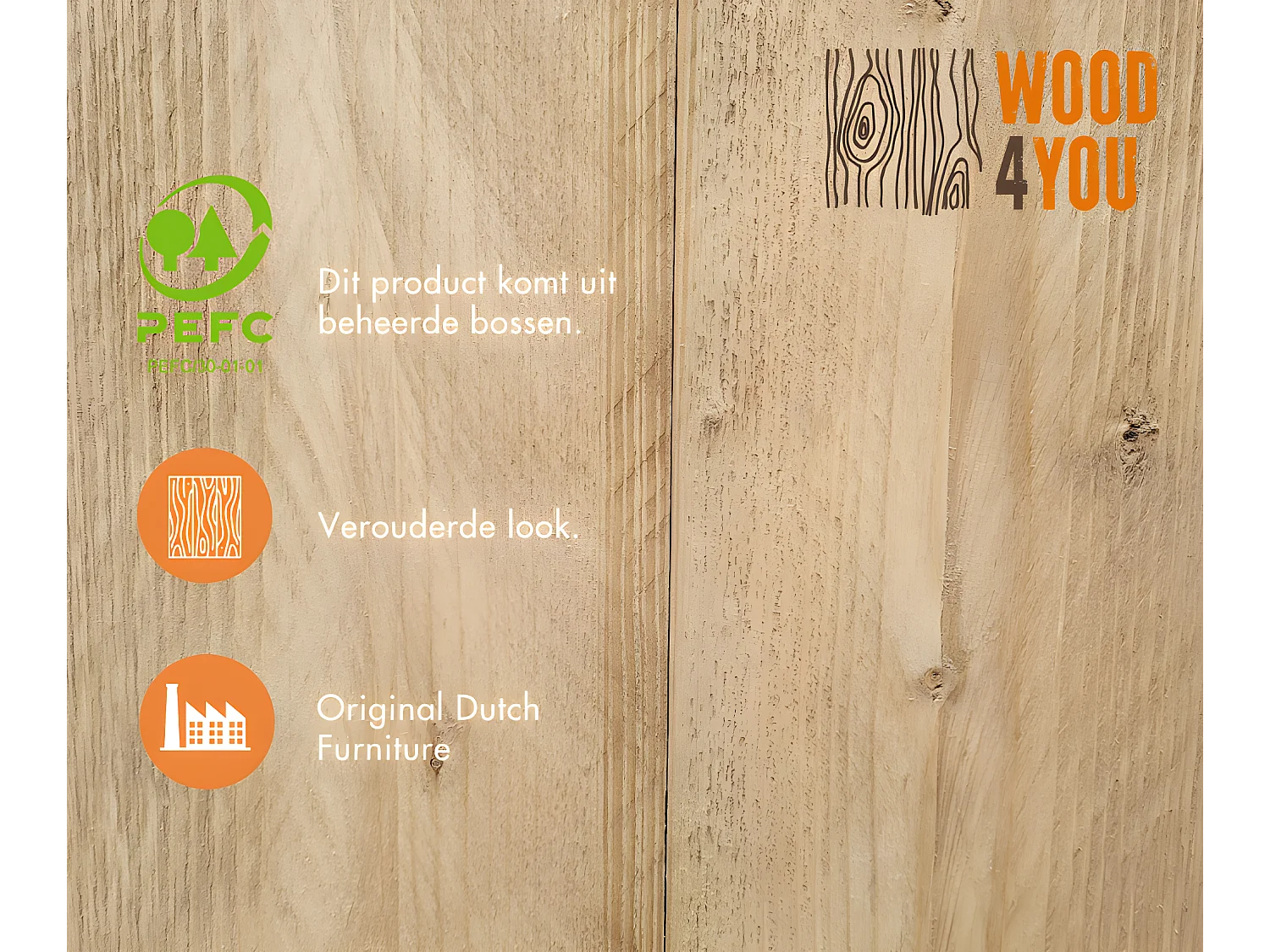 Wood4you - Banc de jardin Rotterdam échafaudage bois -170Lx49Hx38D cm - coussin inclus