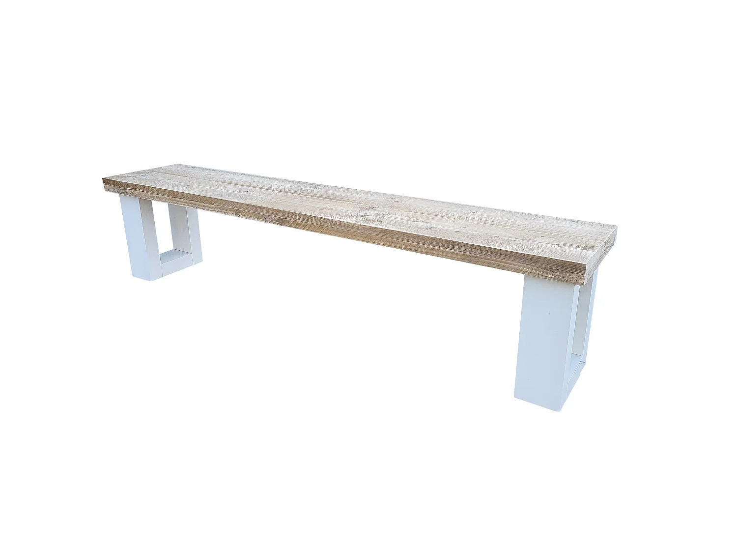 wood4you - Banc de Jardin New England Échafaudage Bois 170Lx40Hx38P cm blanc