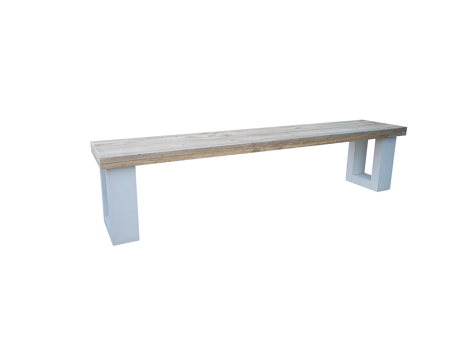 wood4you - Banc de Jardin New England Échafaudage Bois 170Lx40Hx38P cm blanc