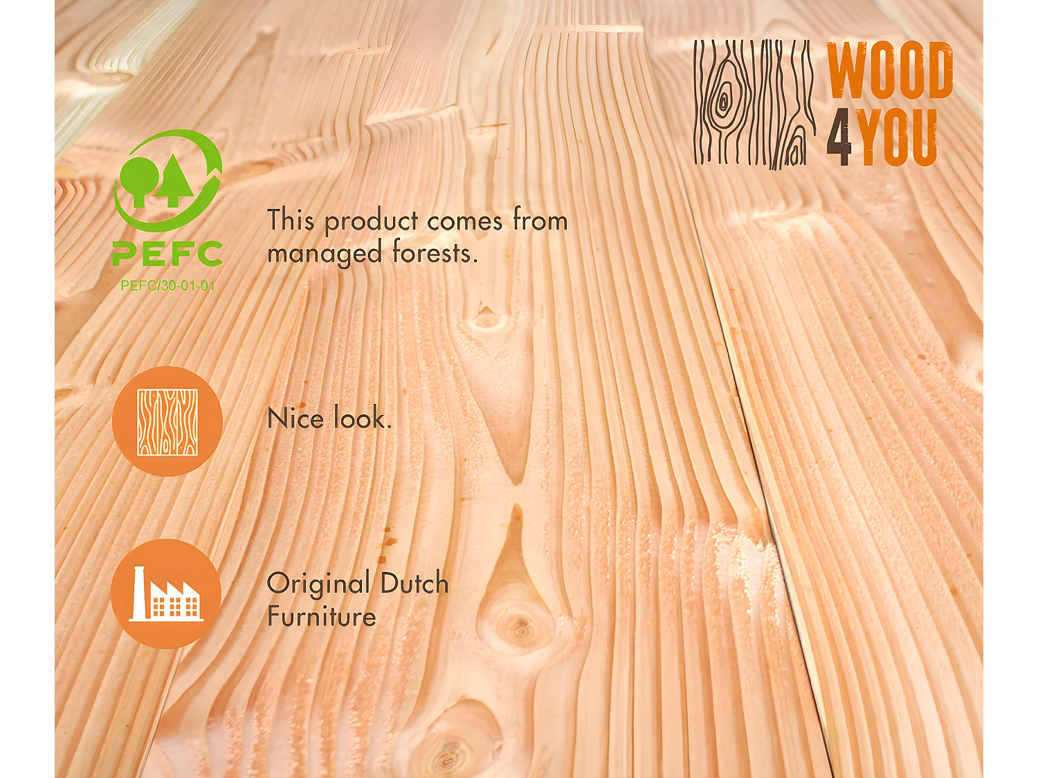 Wood4you - Banc de Jardin Nick Douglas 180Lx43Hx38P cm