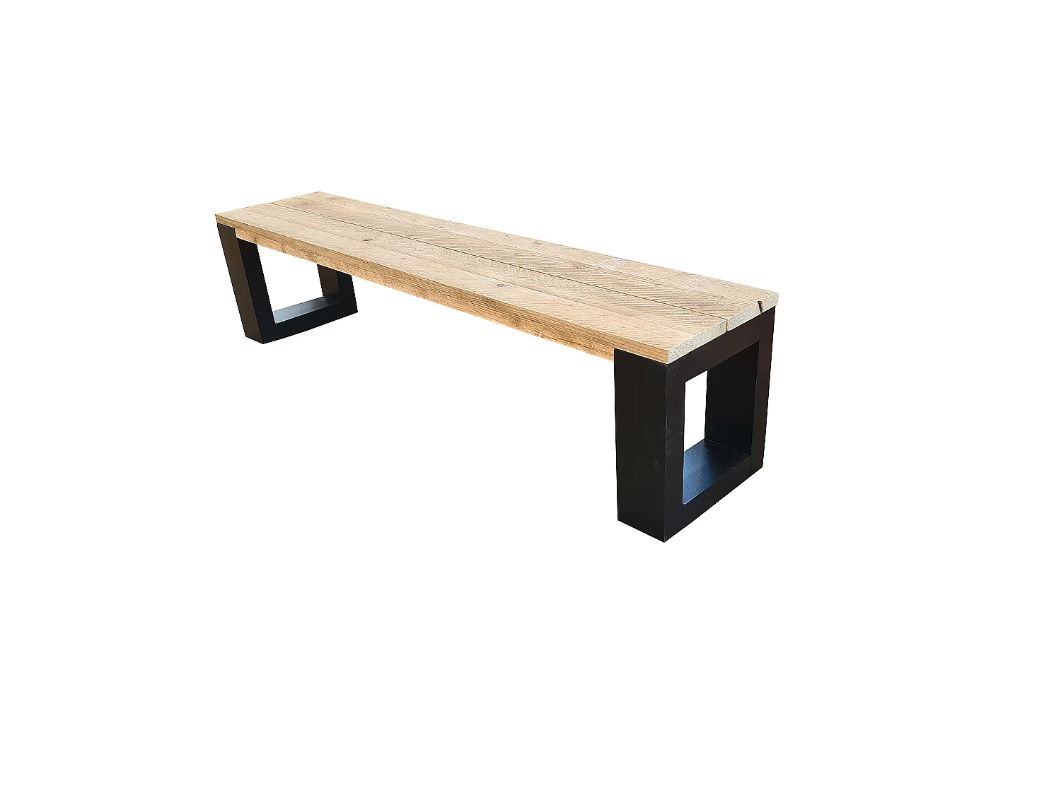 Wood4you - Banc New Orleans - échafaudage bois 190Lx40Hx38D cm noir