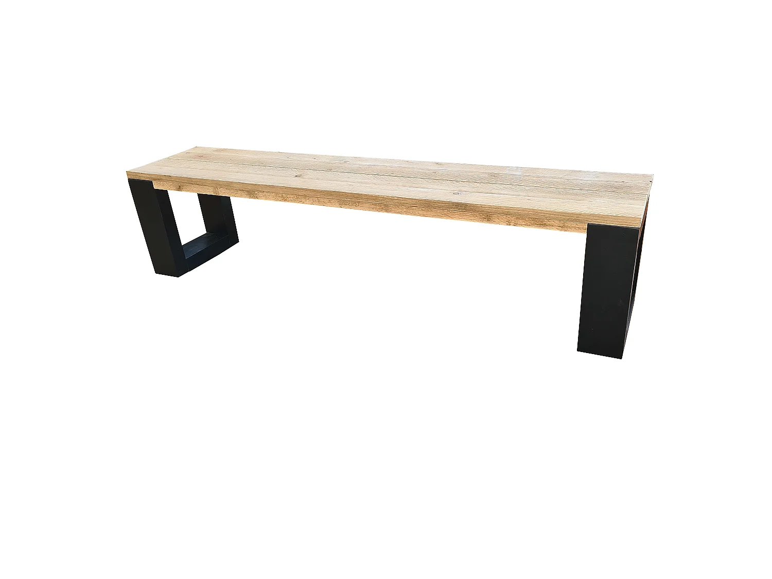 Wood4you - Banc New Orleans - échafaudage bois 190Lx40Hx38D cm noir