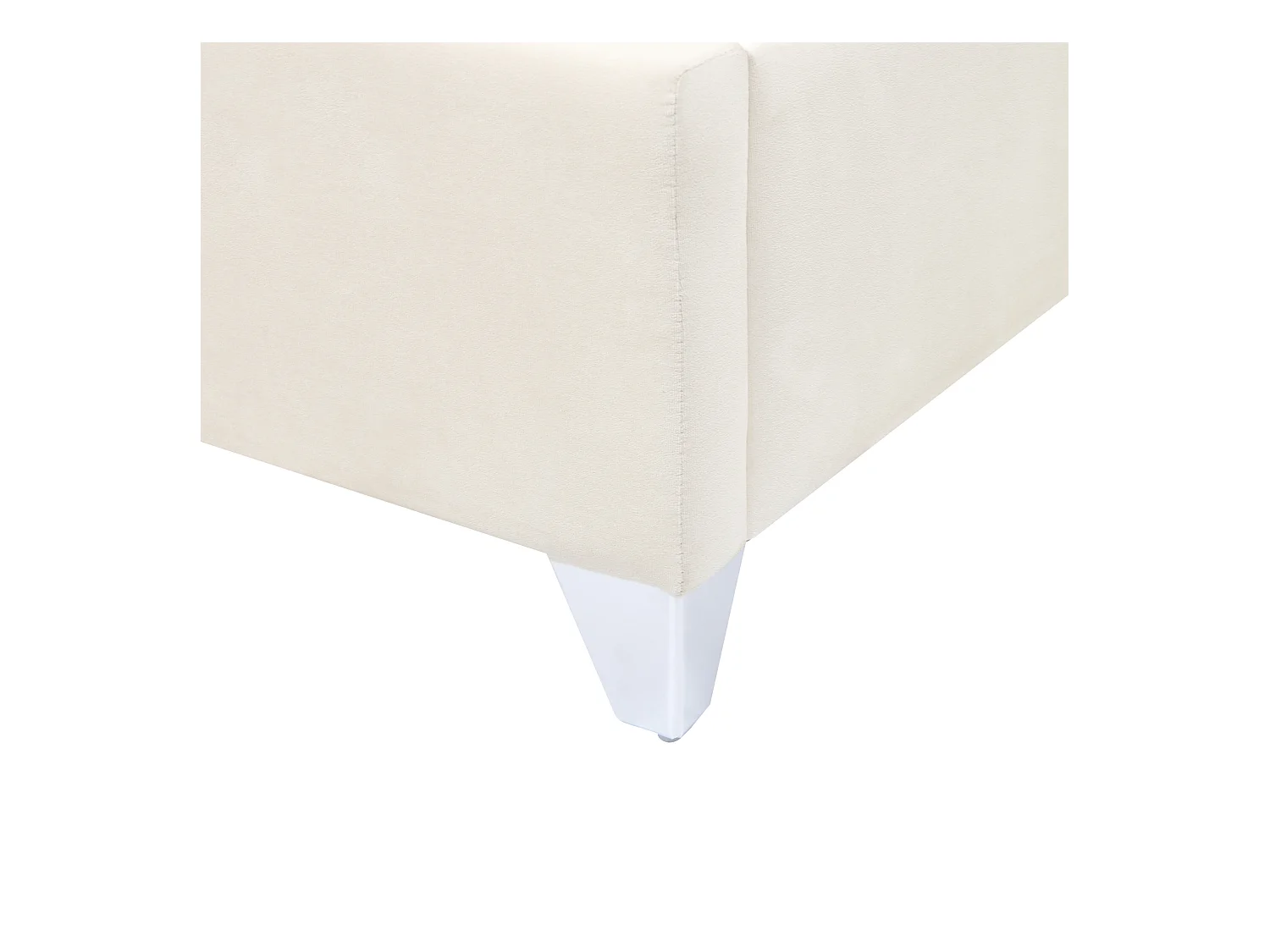 Lit avec sommier Velours LUBBON 160 x 200 cm Blanc cassé