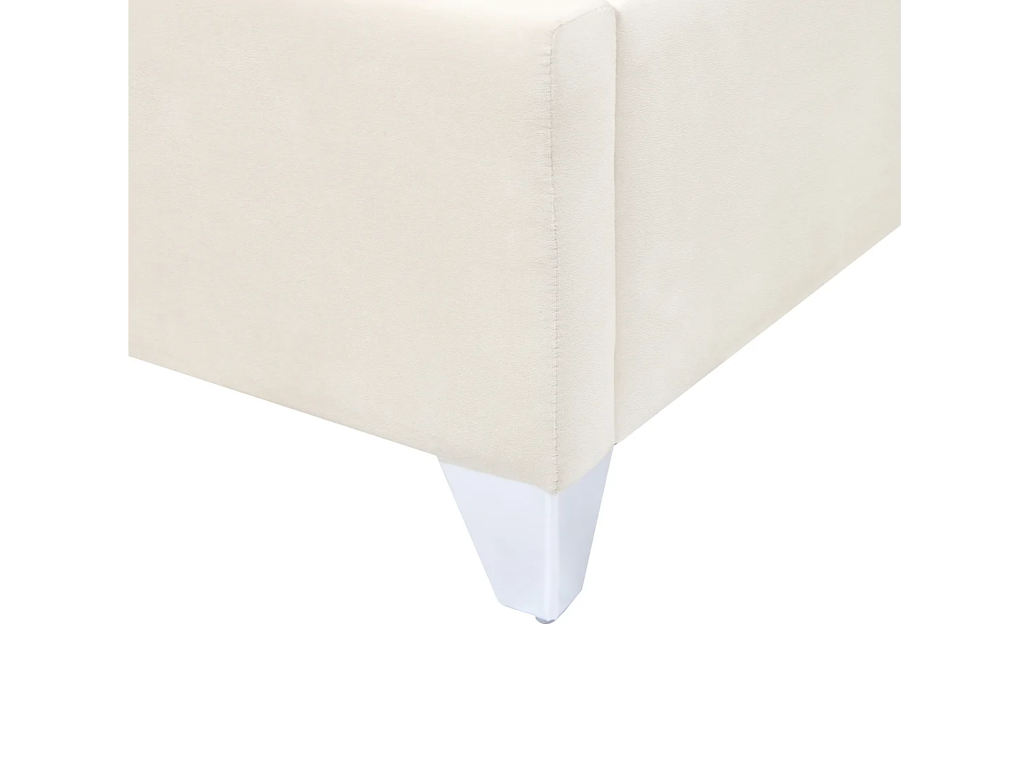 Lit avec sommier Velours LUBBON 160 x 200 cm Blanc cassé