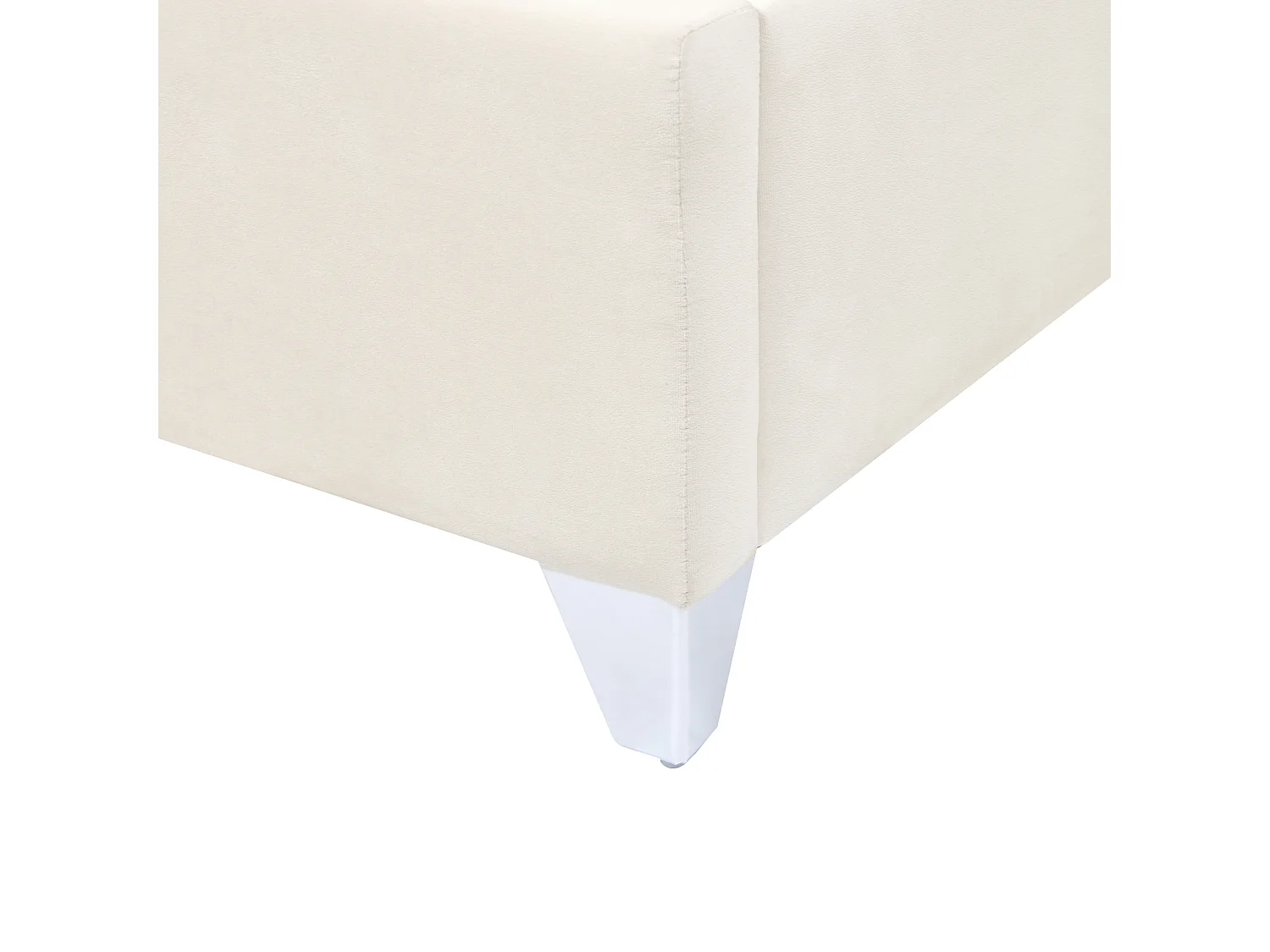 Lit avec sommier Velours LUBBON 160 x 200 cm Blanc cassé