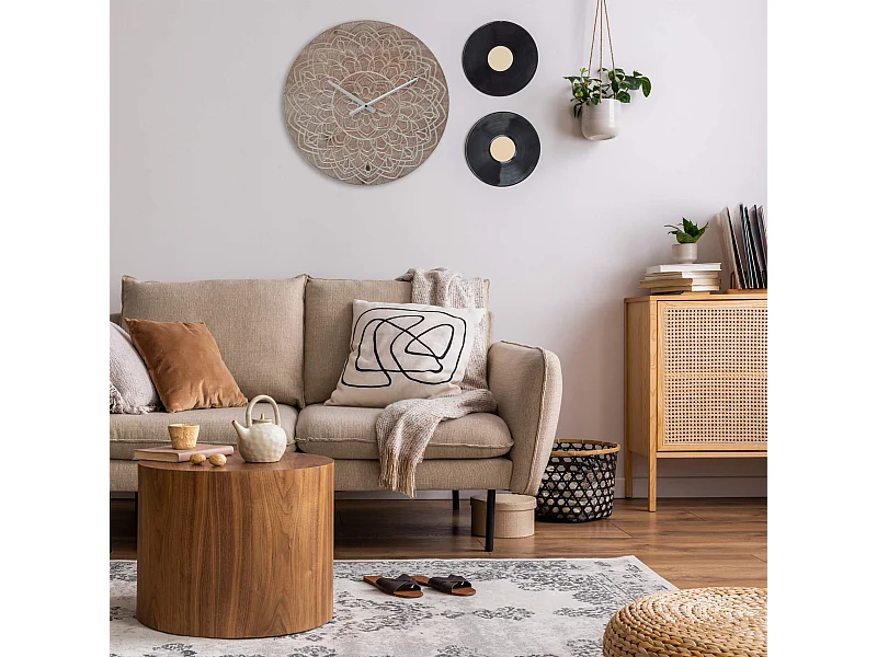 Orologio da Decorazione Marrone Bianco in Stile Boho