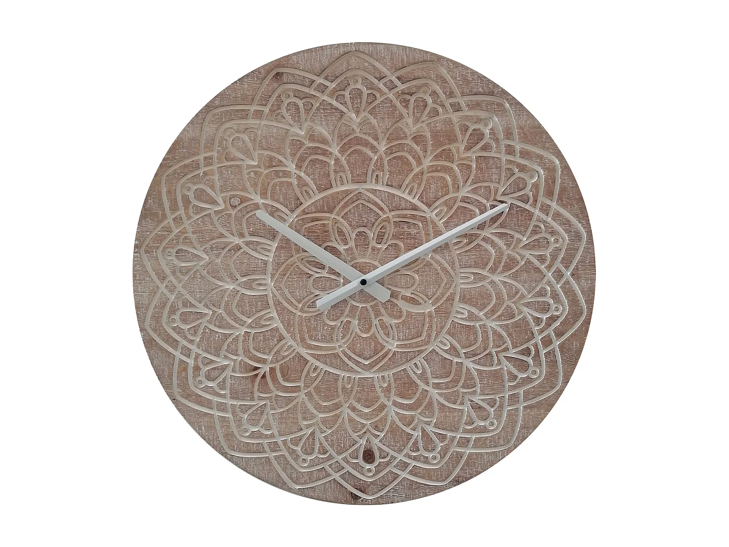 Relógio Decorativo Marrom e Branco em Estilo Boho