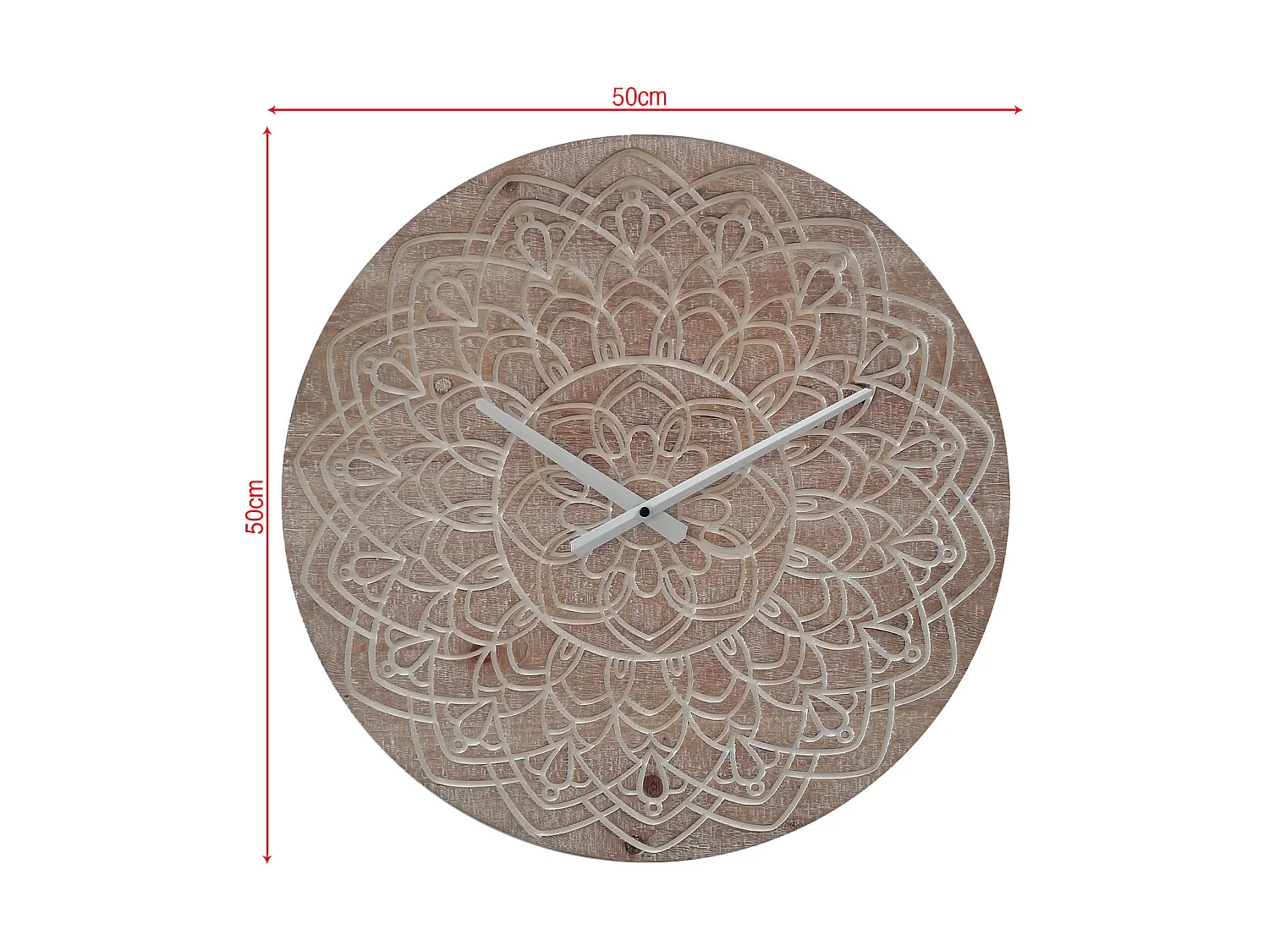 Relógio Decorativo Marrom e Branco em Estilo Boho