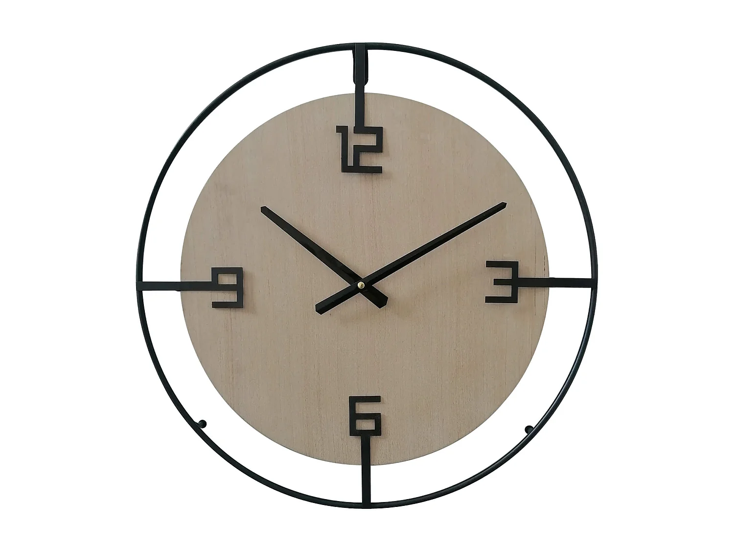 Horloge Suspendue Beige Noir de Style Moderne