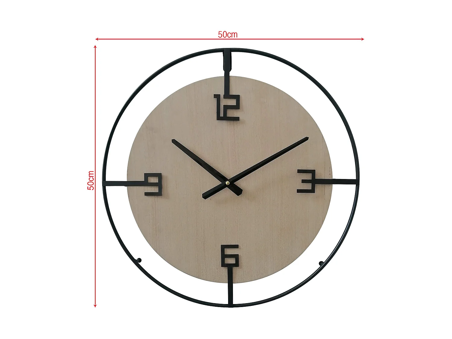 Horloge Suspendue Beige Noir de Style Moderne