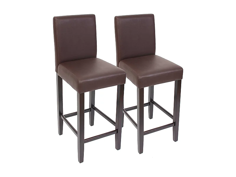 Barkruk Cesena (set van 2),  bruin, donkere poten