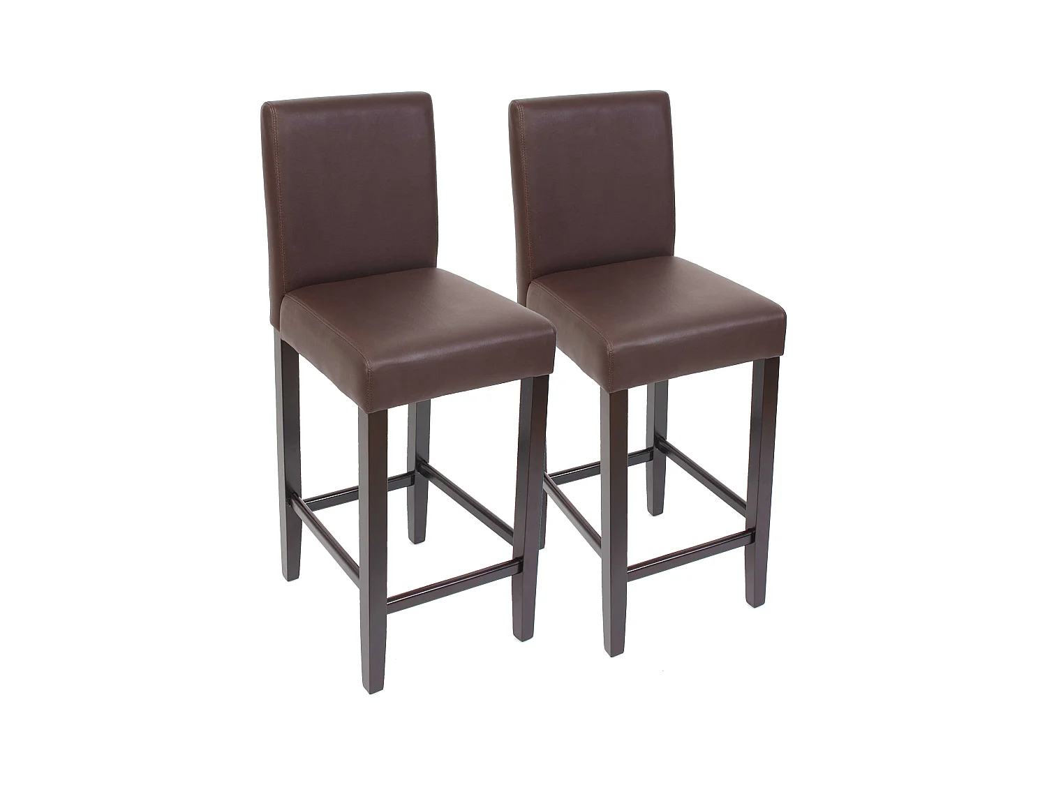 Tabouret de bar Cesena (lot de 2),  marron/pieds foncés