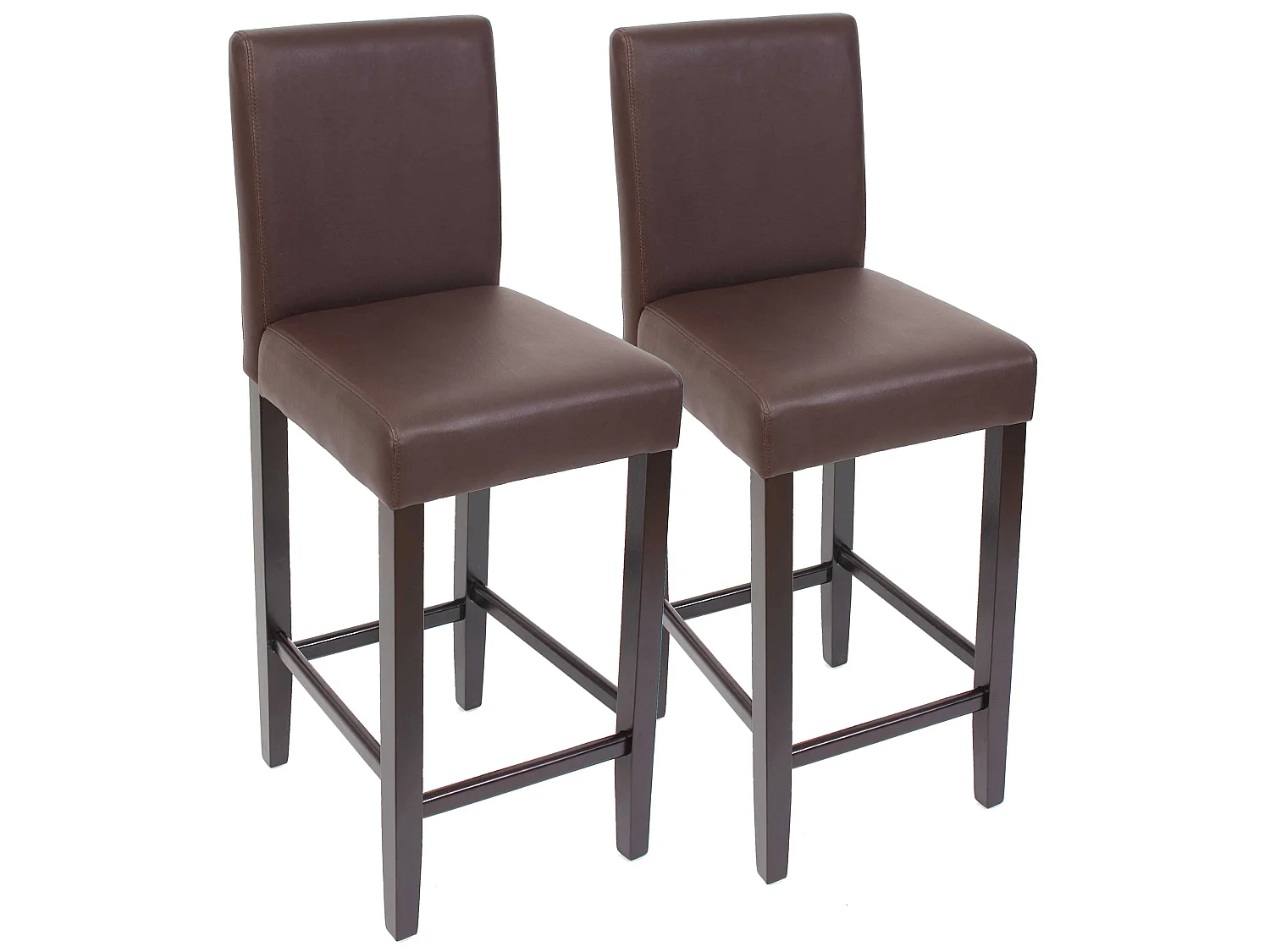 Barhocker Cesena (2er-Set), Braun, dunkle Füße