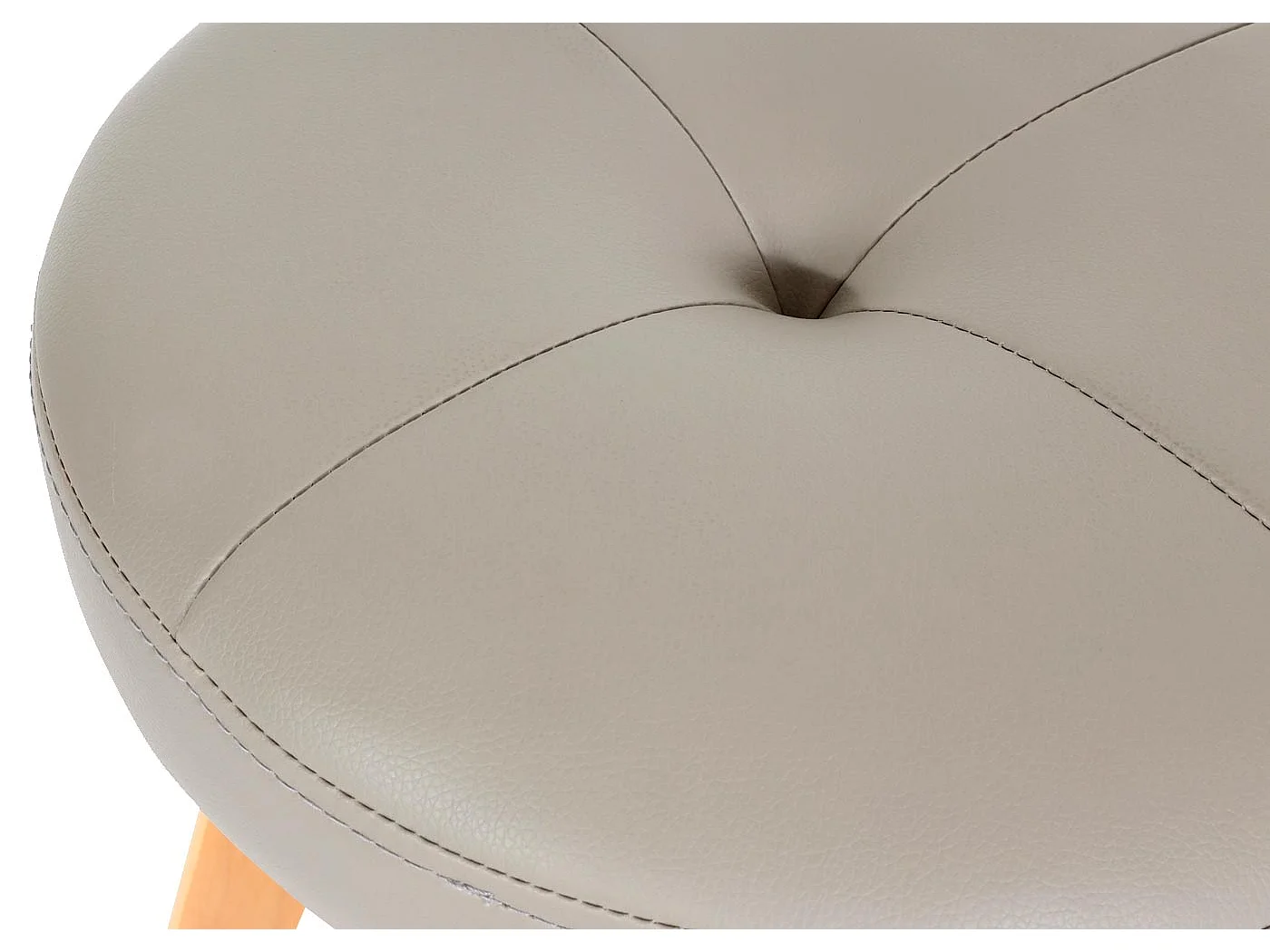 Tabouret de bar Boras (lot de 2) pivotant,  taupe, pieds clairs