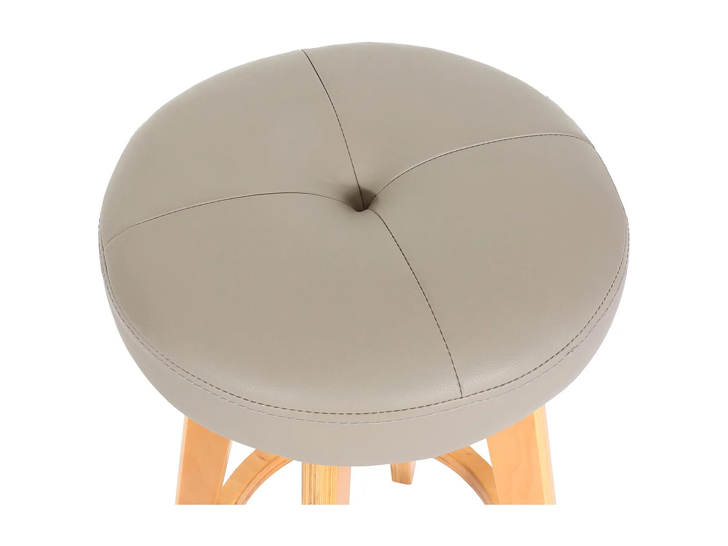 Tabouret de bar Boras (lot de 2) pivotant,  taupe, pieds clairs