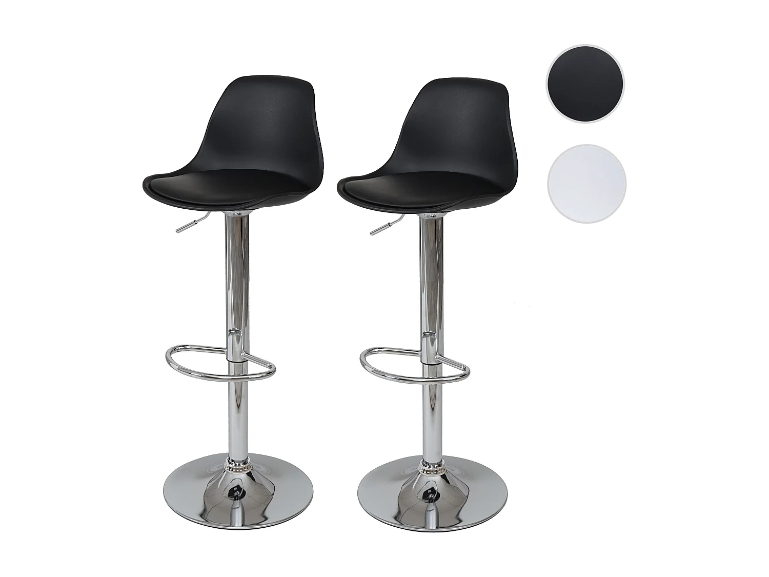 Barkruk MCW-B14 (set van 2),  zwart