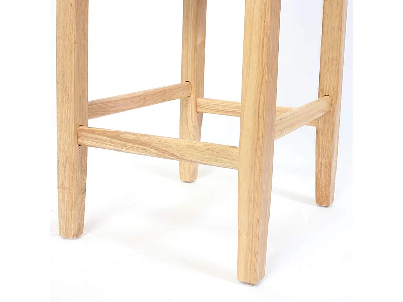 Taburete de bar Cesena (set de 2),  crema, pies claros