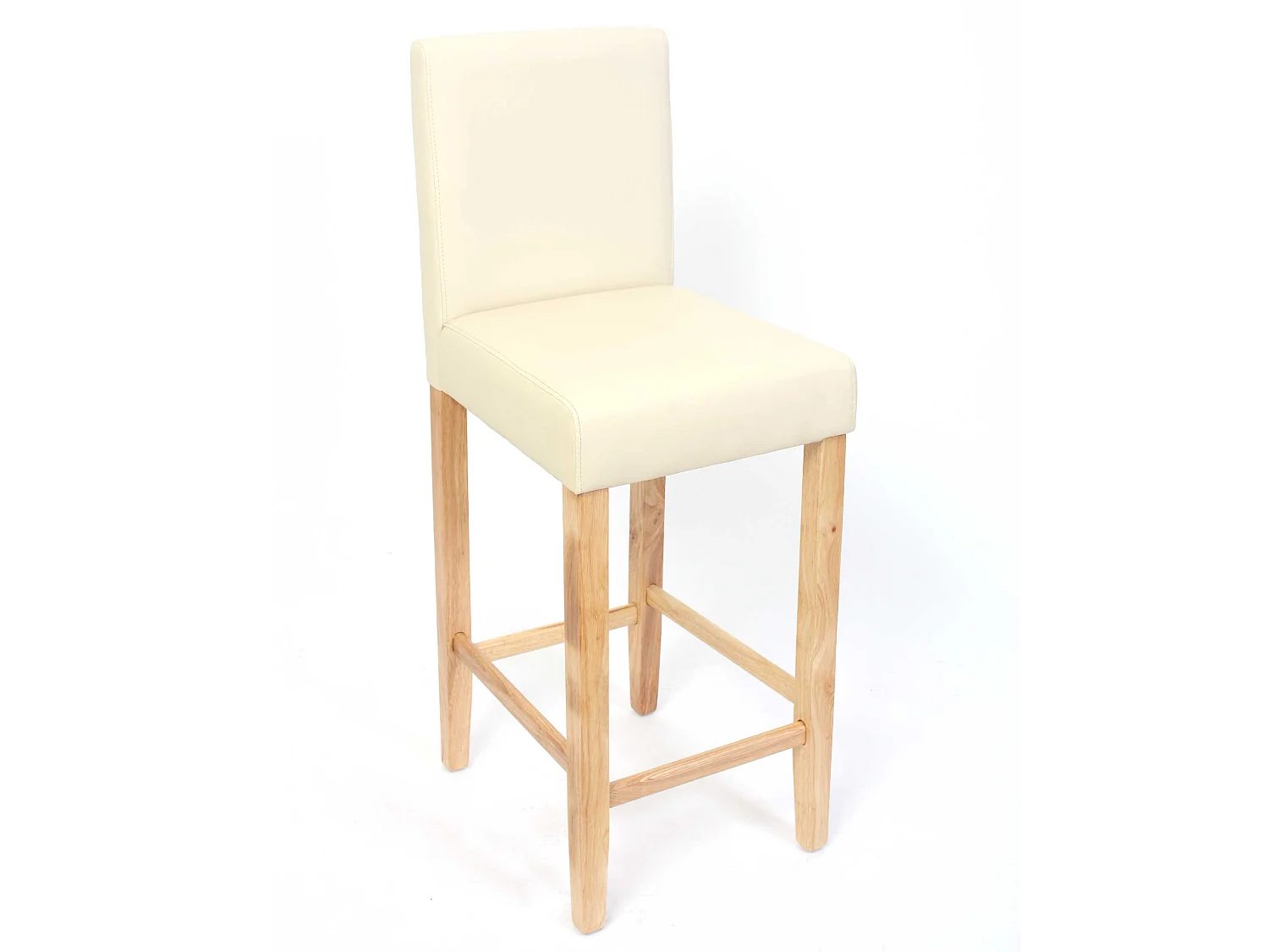 Stołek barowy Cesena (zestaw 2),  kremowy, jasne nóżki