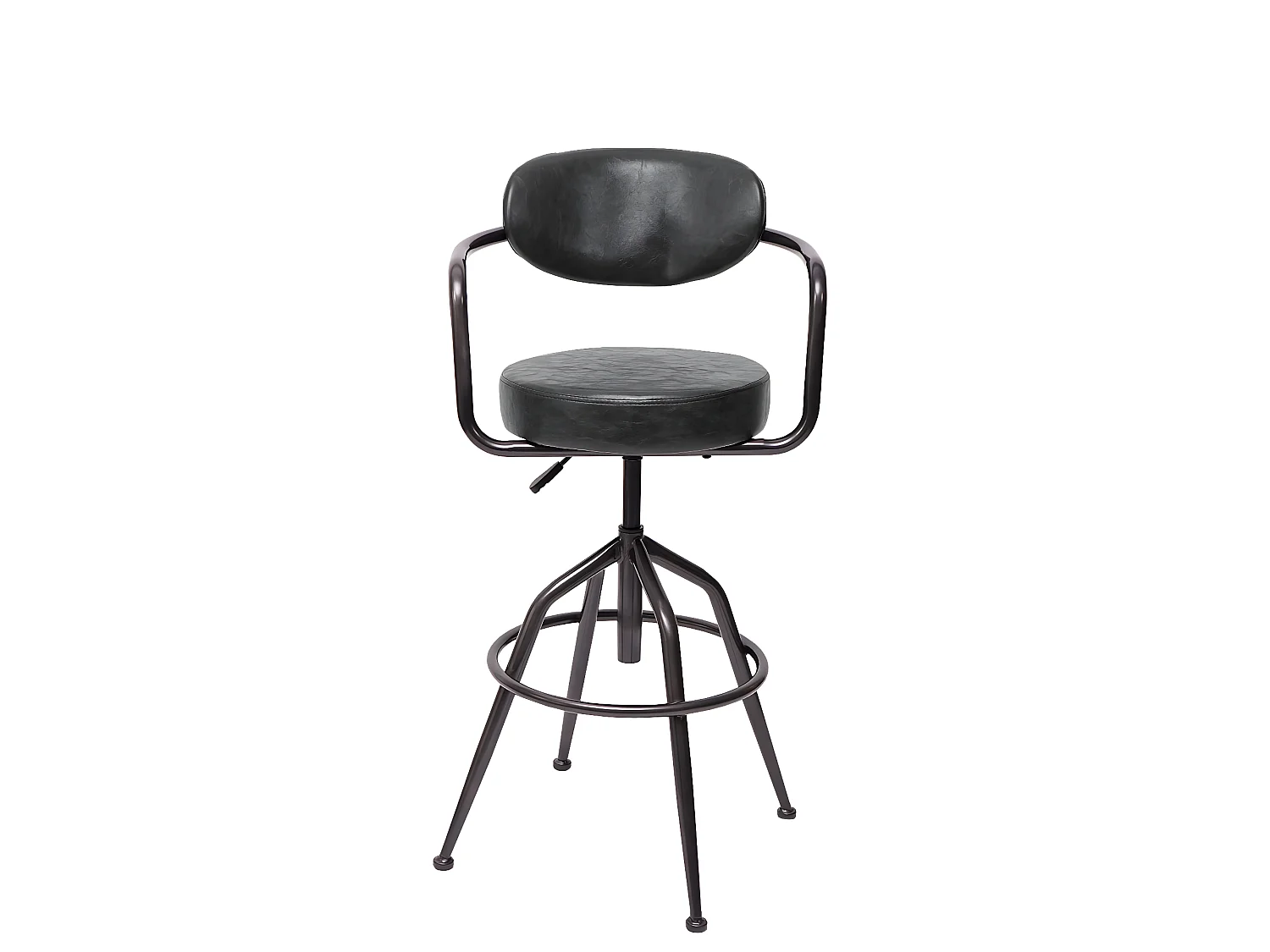 Barkruk MCW-H10f,  vintage grijs