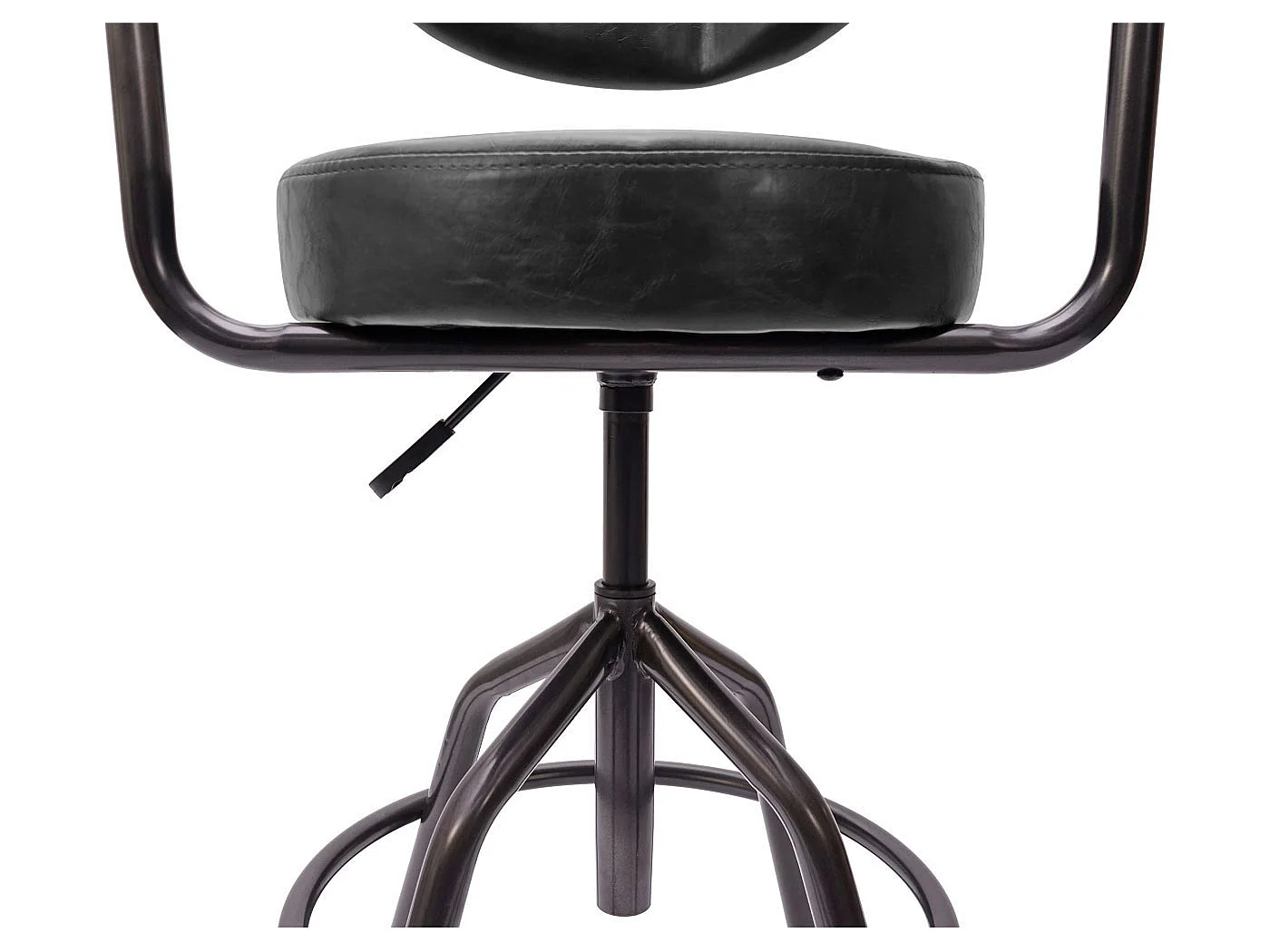 Stołek barowy MCW-H10f,  vintage szary