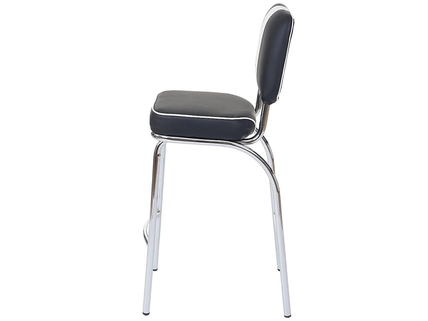 Tabouret de bar Akita (lot de 2),  noir / blanc