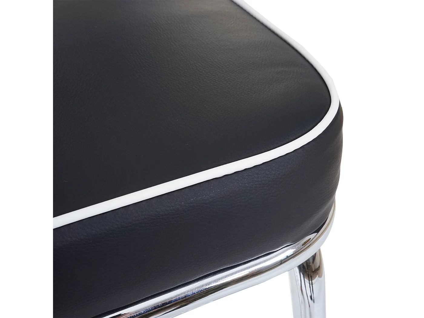 Tabouret de bar Akita (lot de 2),  noir / blanc