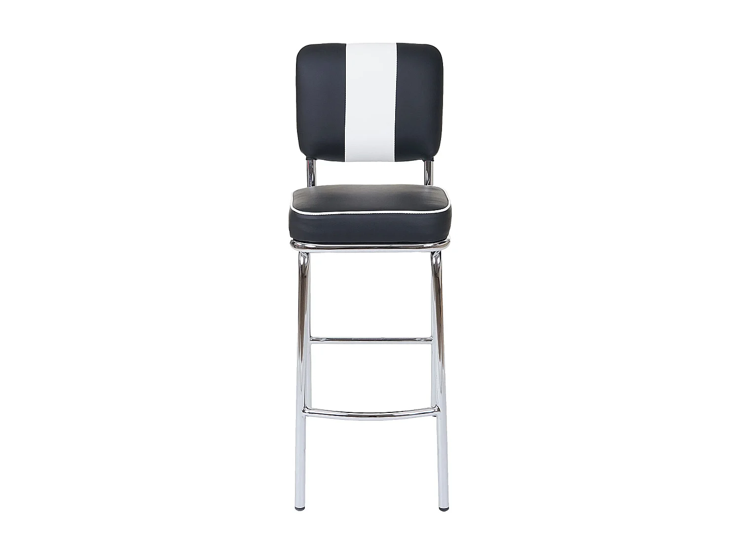 Barhocker Akita (2er-Set), Schwarz-weiß