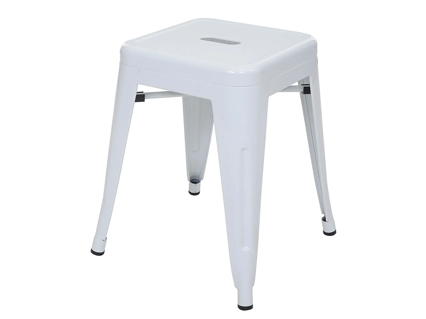 Tabouret MCW-A73 Métal,  blanc