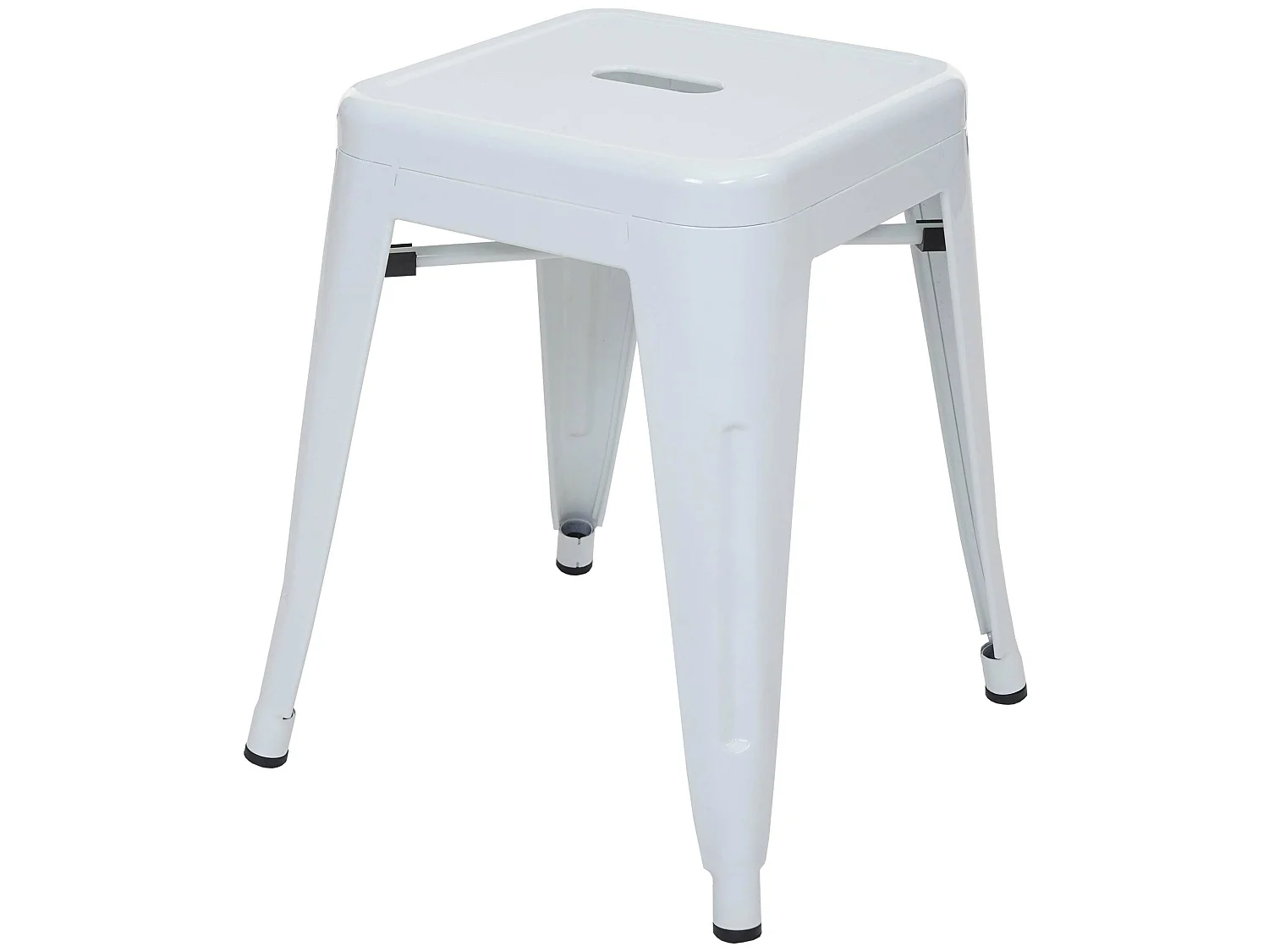 Tabouret MCW-A73 Métal,  blanc