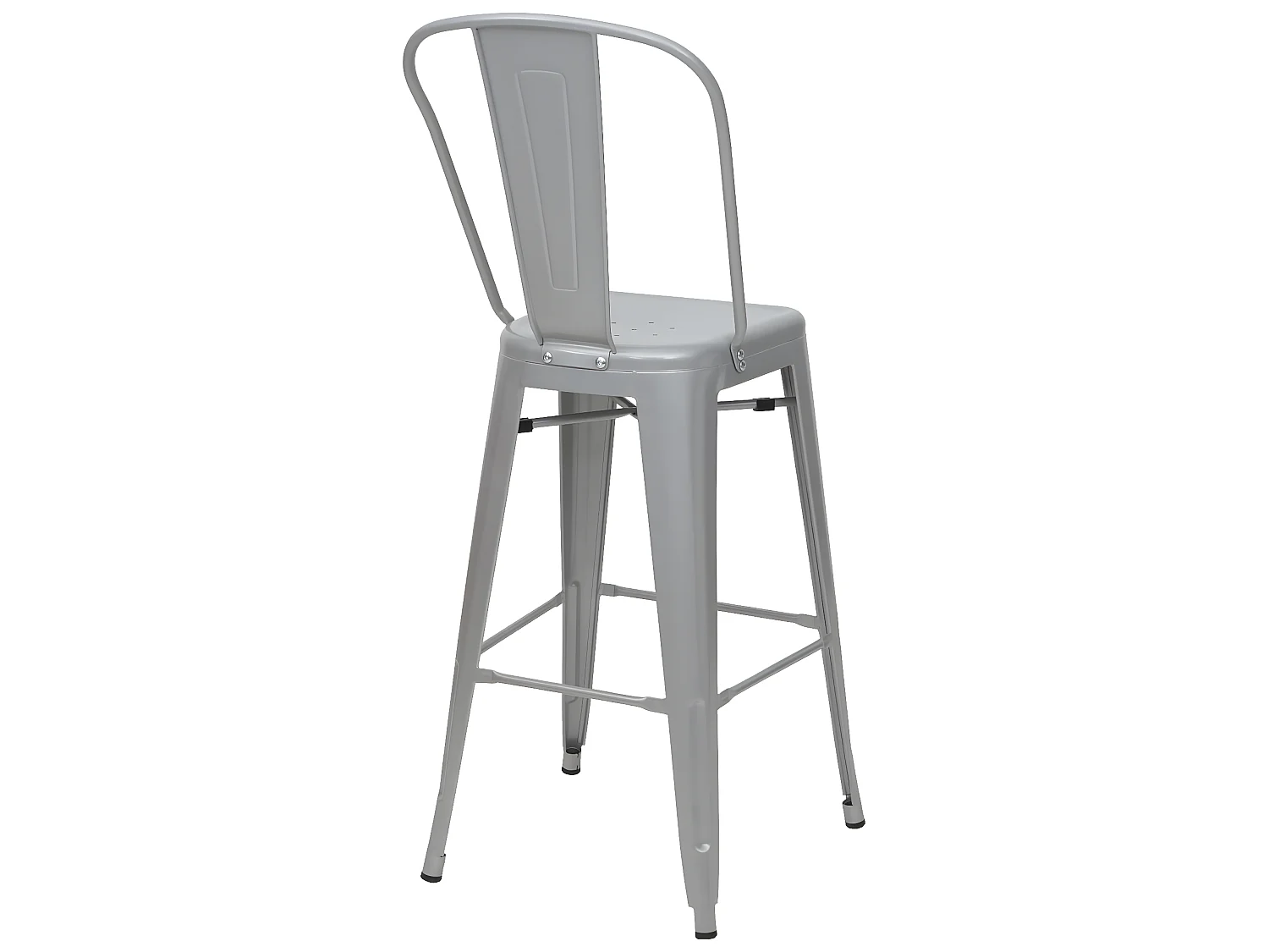 Tabouret de bar MCW-A73 Métal (lot de 4),  gris