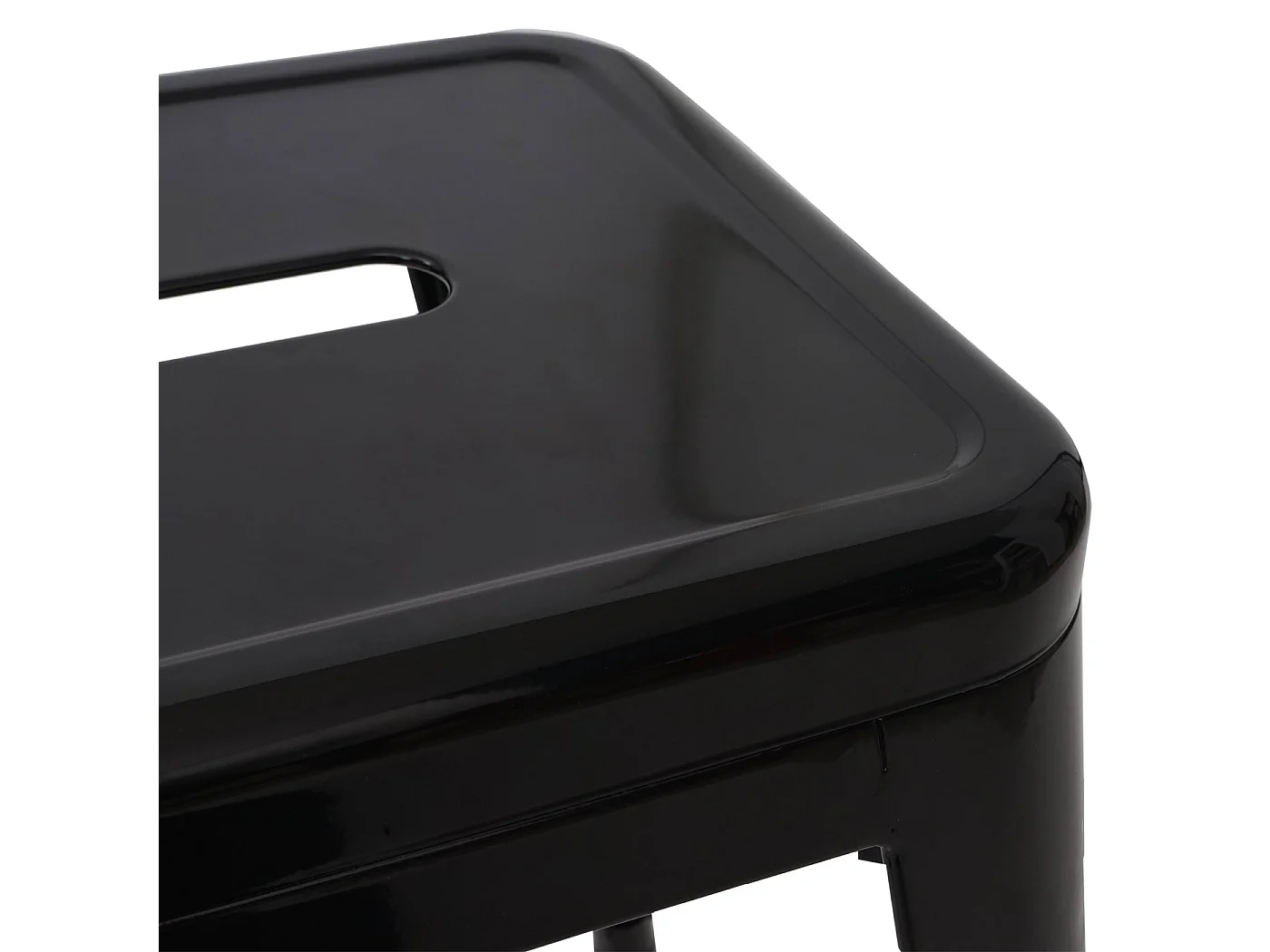 Sgabello da bar MCW-A73 design moderno impilabile metallo nero