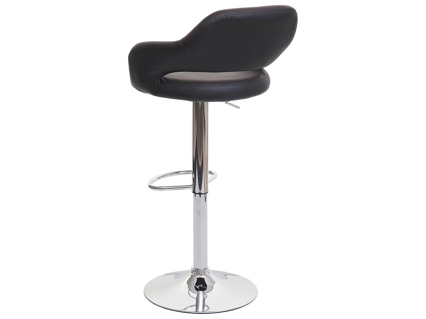 Tabouret de bar MCW-F16,  brun-noir