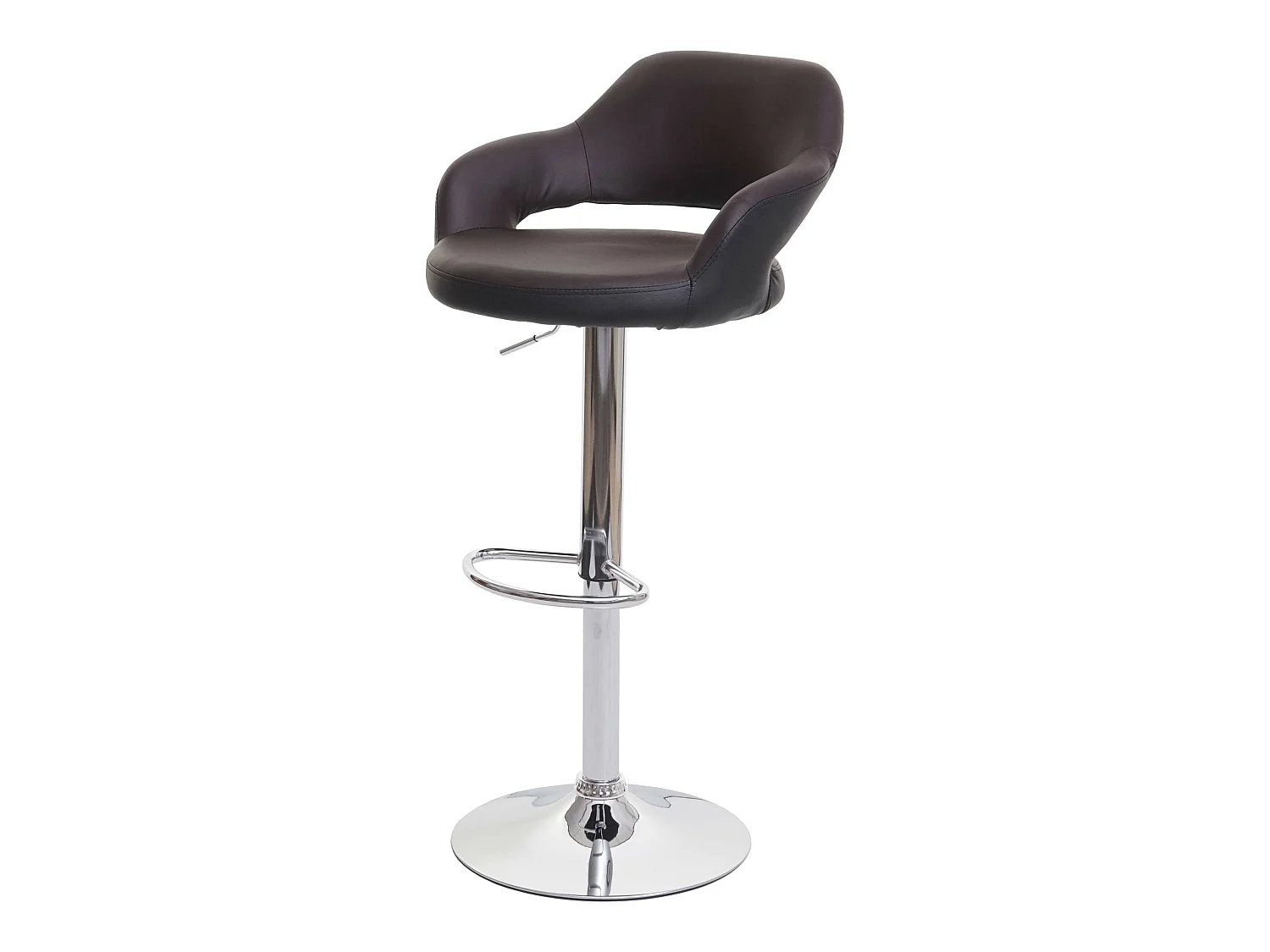 Tabouret de bar MCW-F16,  brun-noir