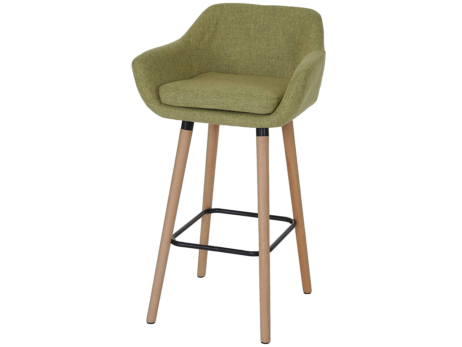 Banco de bar Vaasa T381,  têxtil, verde claro