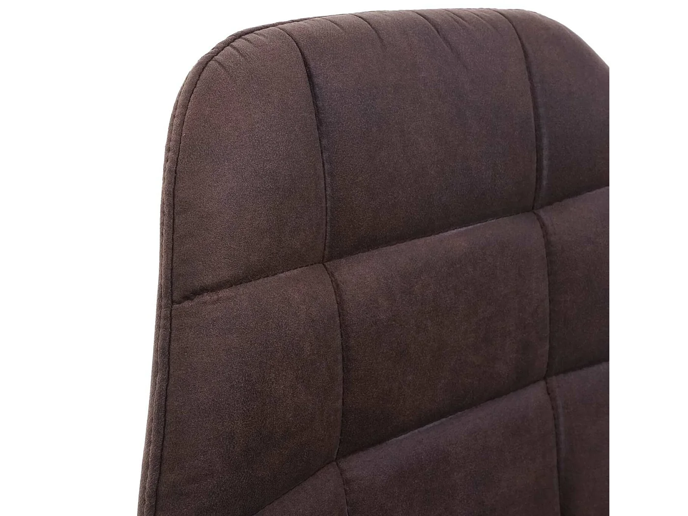 Sgabello regolabile con poggiapiedi MCW-A67 acciaio cromato tessuto marrone vintage