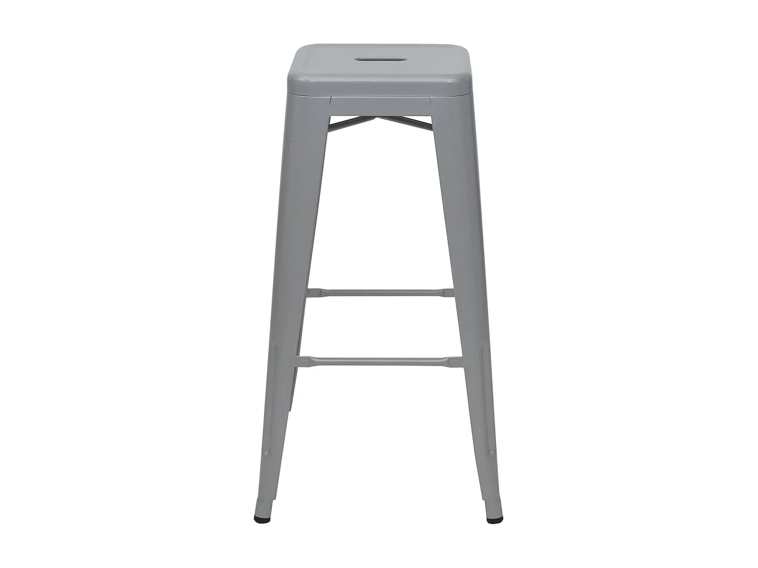 Tabouret de bar MCW-A73 Métal (lot de 4),  gris