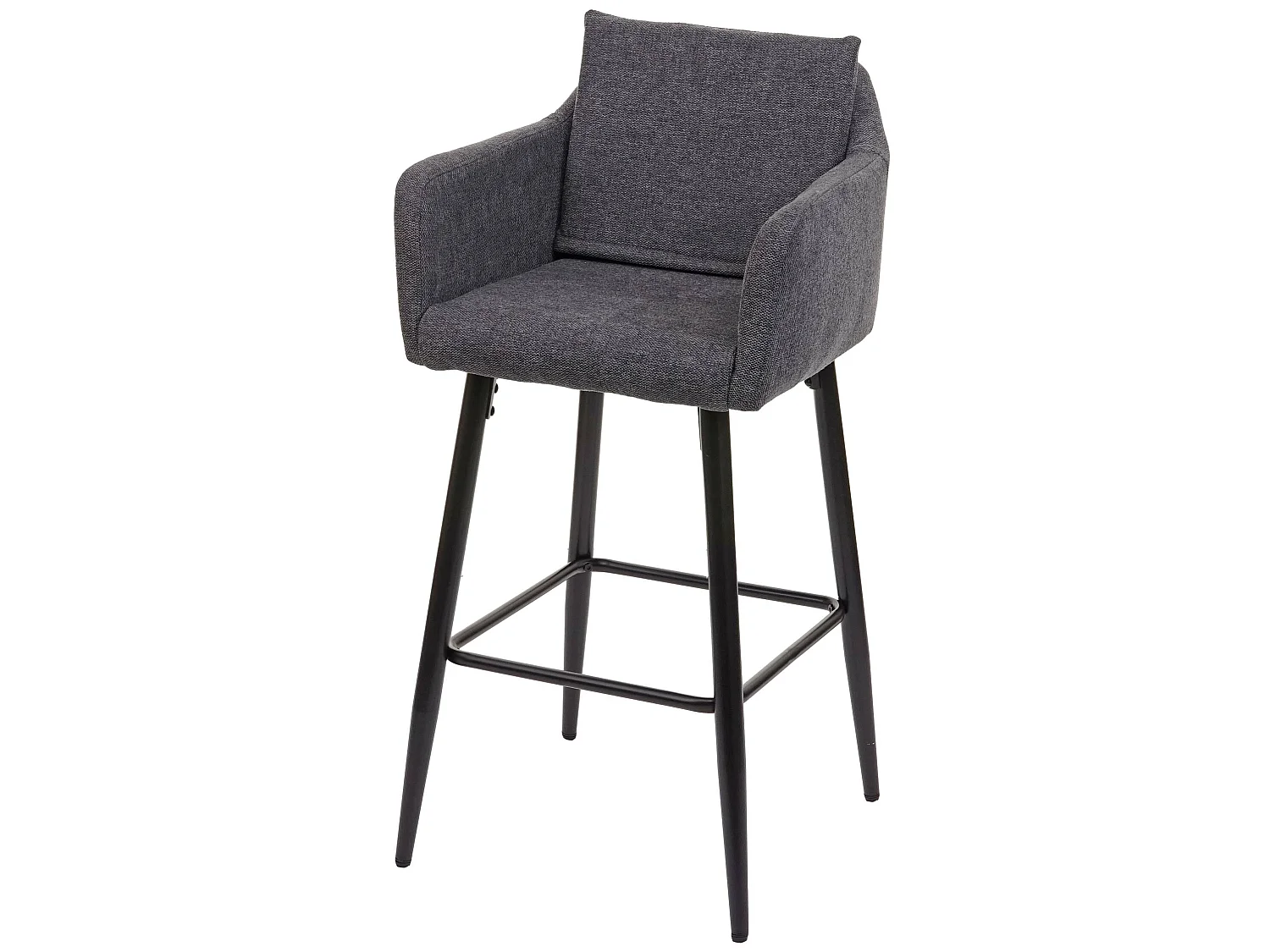 Tabouret de bar MCW-H93,  tissu/textile gris foncé