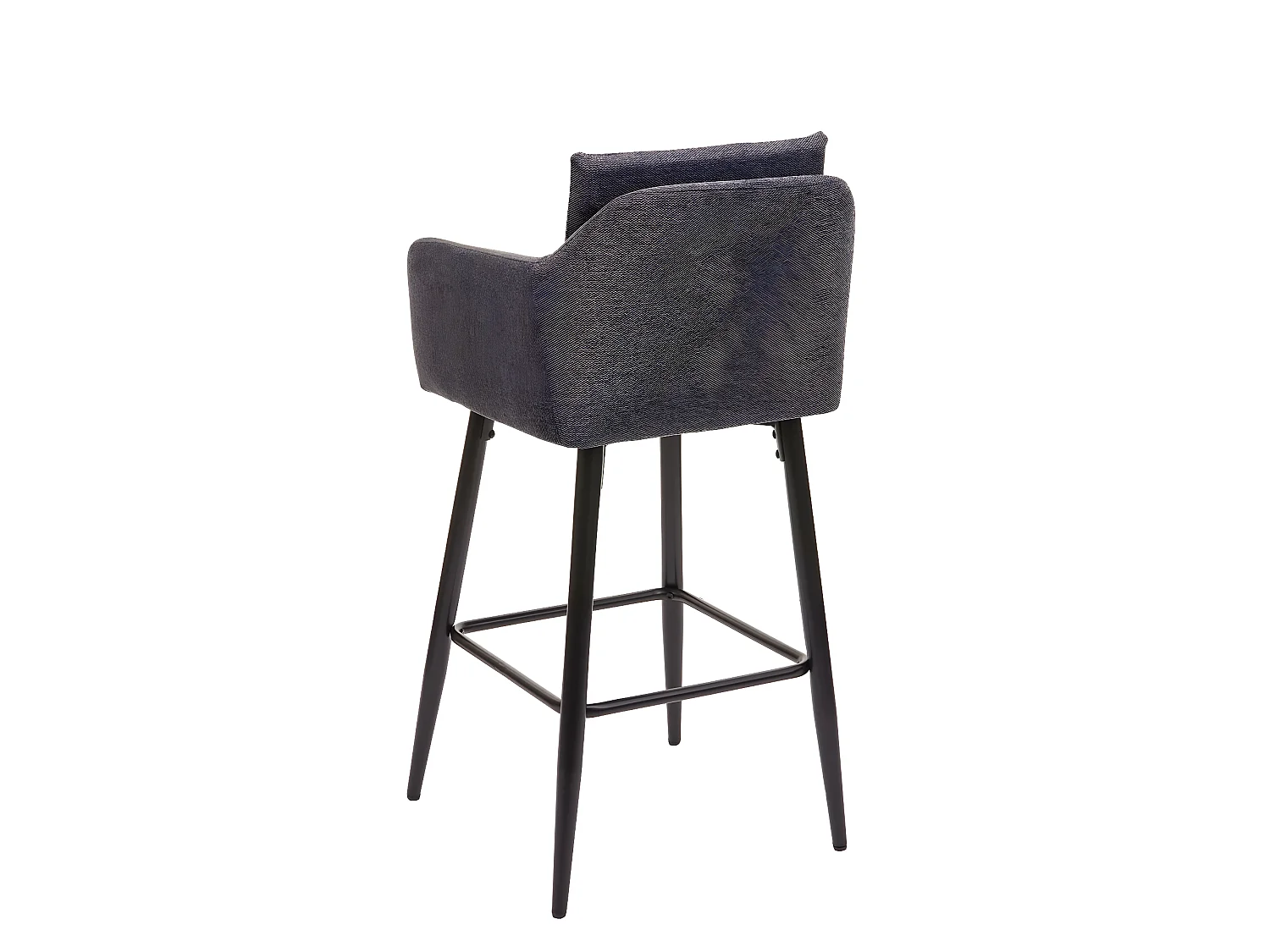 Tabouret de bar MCW-H93,  tissu/textile gris foncé
