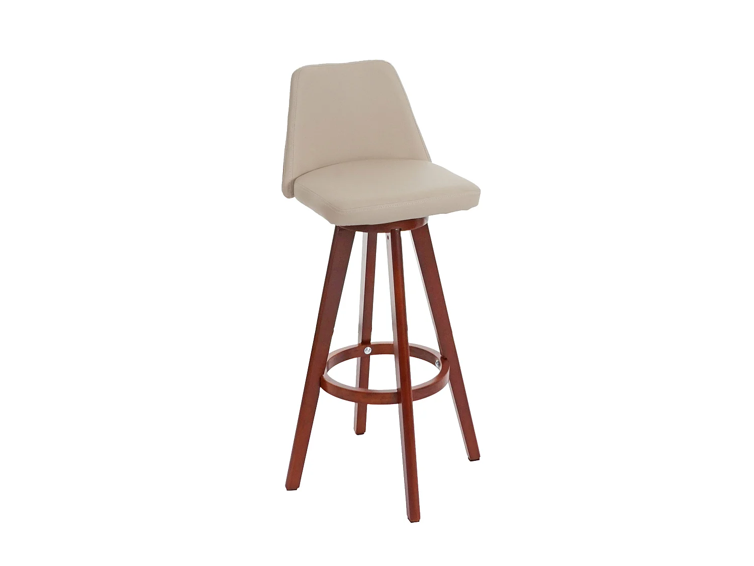 Tabouret de bar MCW-C43 pivotant,  crème