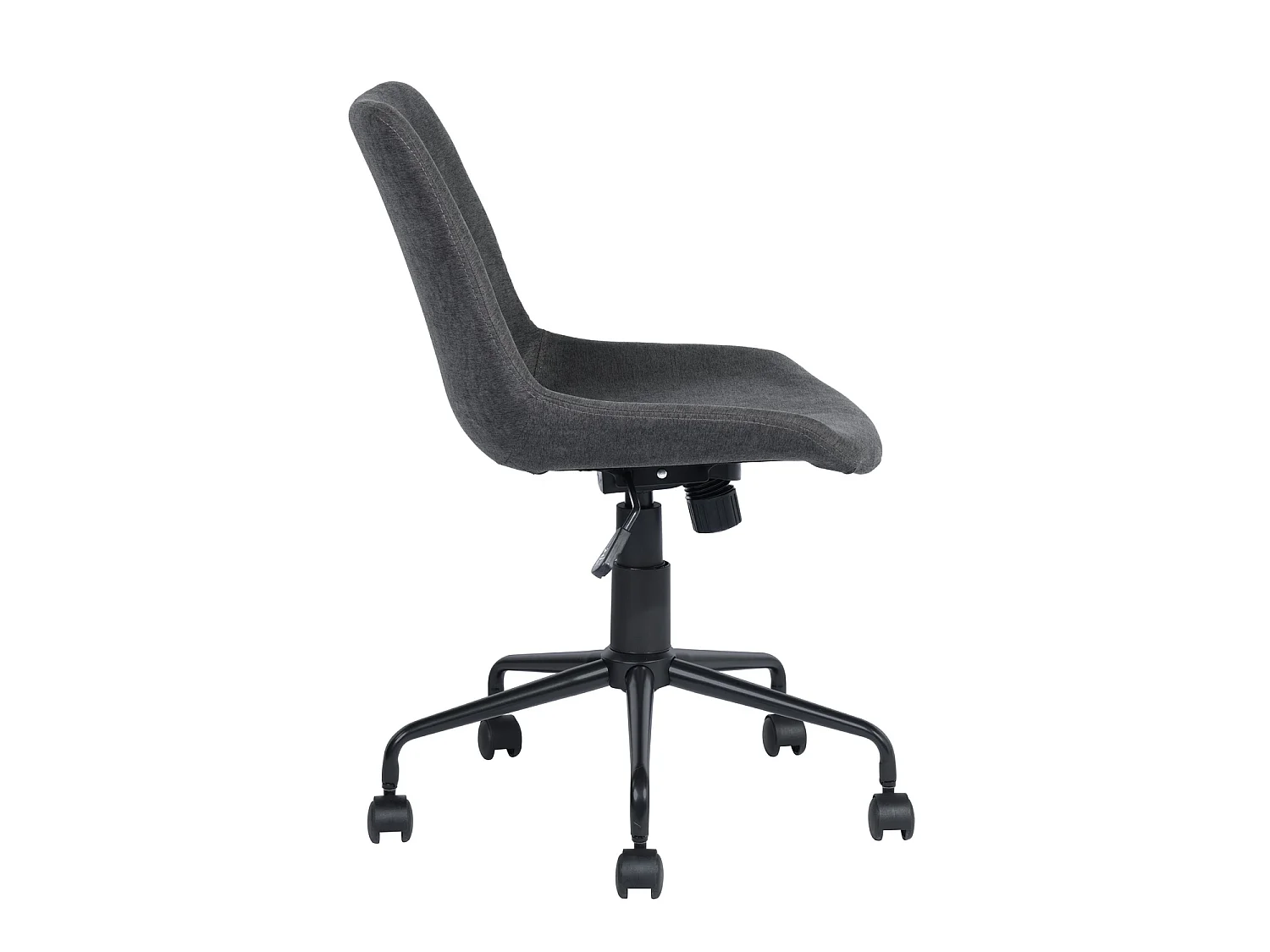 Chaise de bureau en velours gris chaise pivotante. Chaise réglable en hauteur à roulettes pour bureau