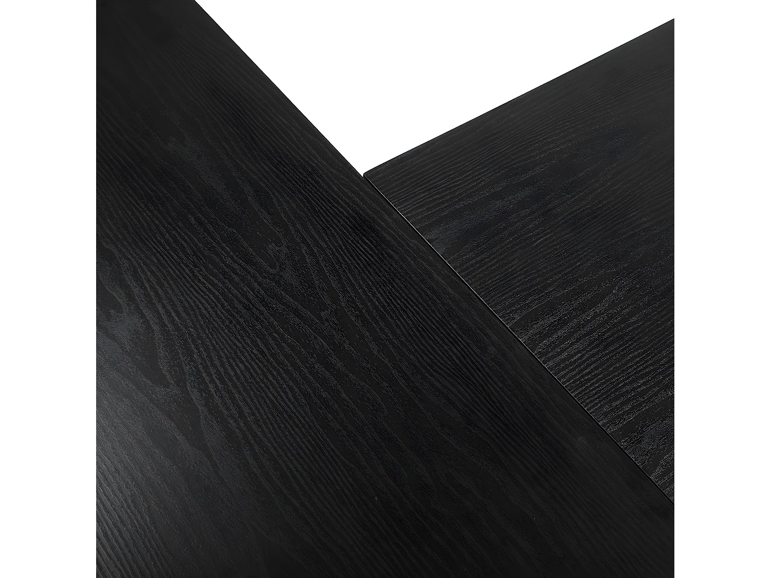 Bureau d'angle étagères noir bois métal 120*120