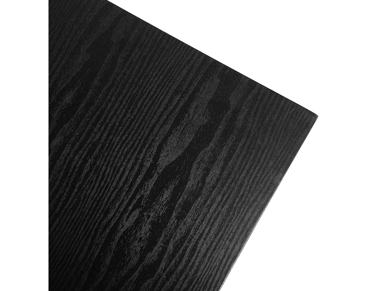 Bureau d'angle étagères noir bois métal 120*120