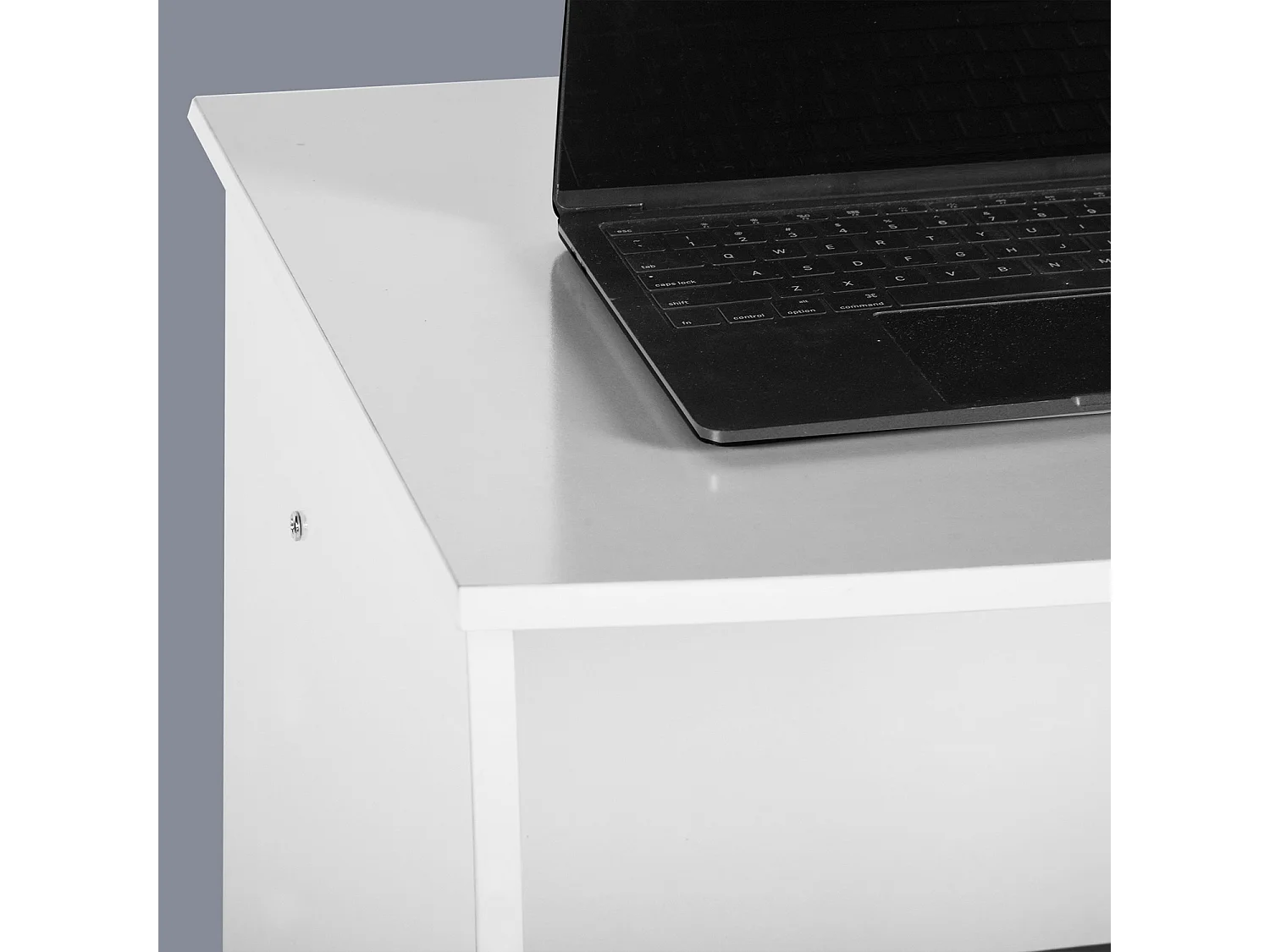 Ensemble bureau et étagère pour enfants, planches en bois avec PVC blanc, 60x50x73 cm