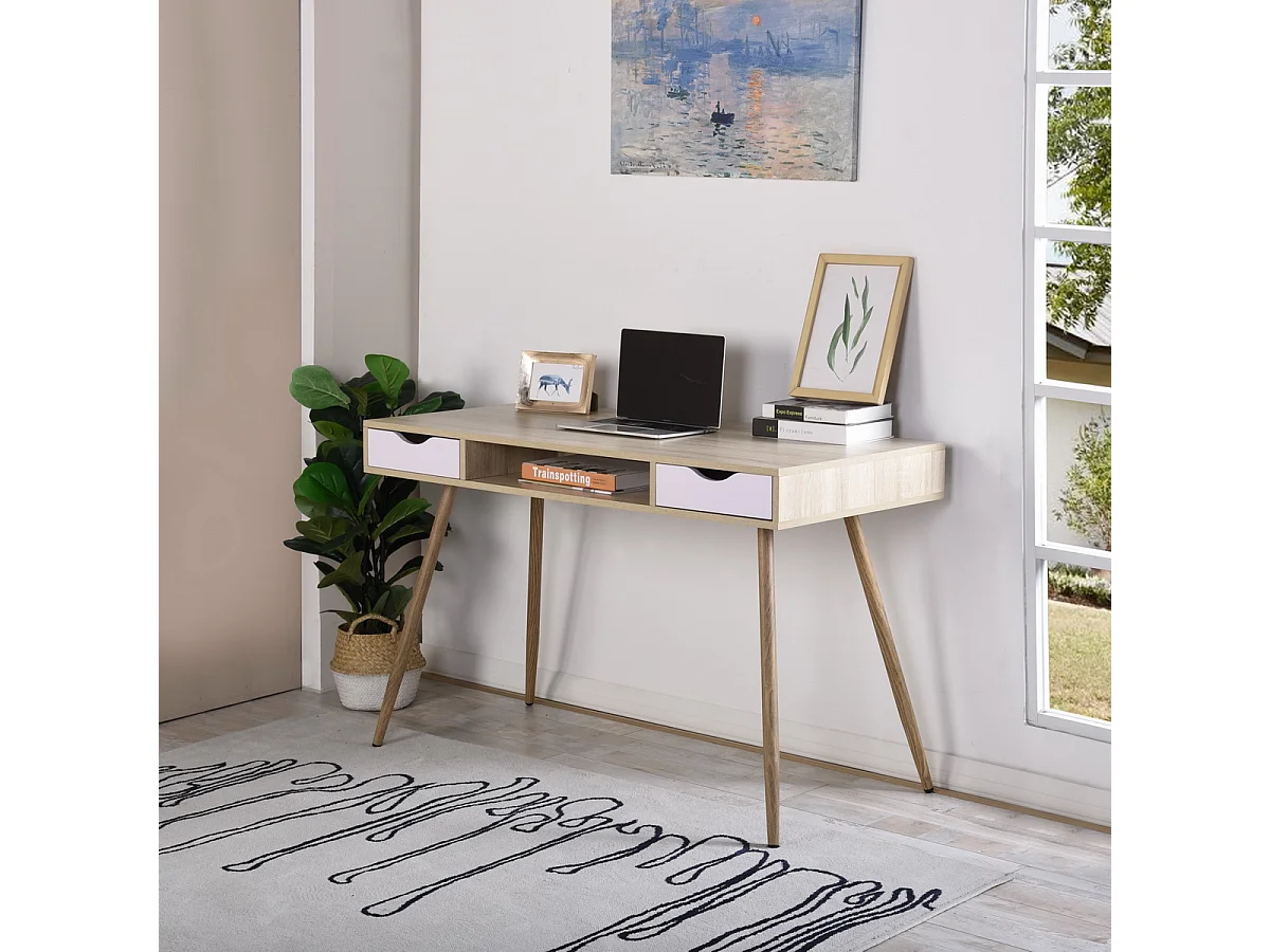 Mesa para computadora de oficina Muebles de oficina con compartimiento de almacenamiento y cajones