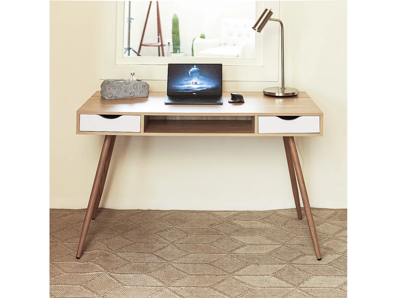 Mesa para computadora de oficina Muebles de oficina con compartimiento de almacenamiento y cajones