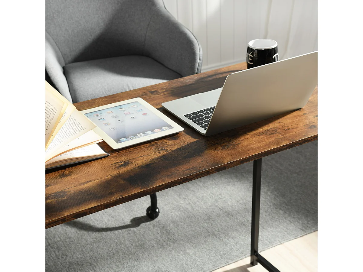 Bureau d'ordinateur d'angle en forme de L