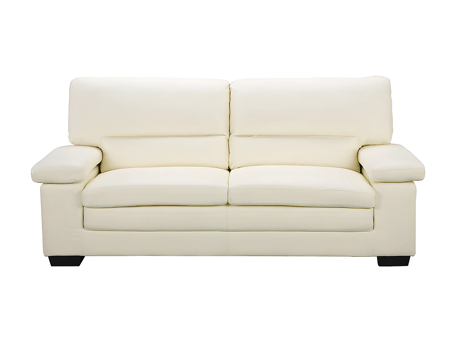 Sofa 3-Sitzer - Büffelleder - Elfenbeinfarben - MIMAS II