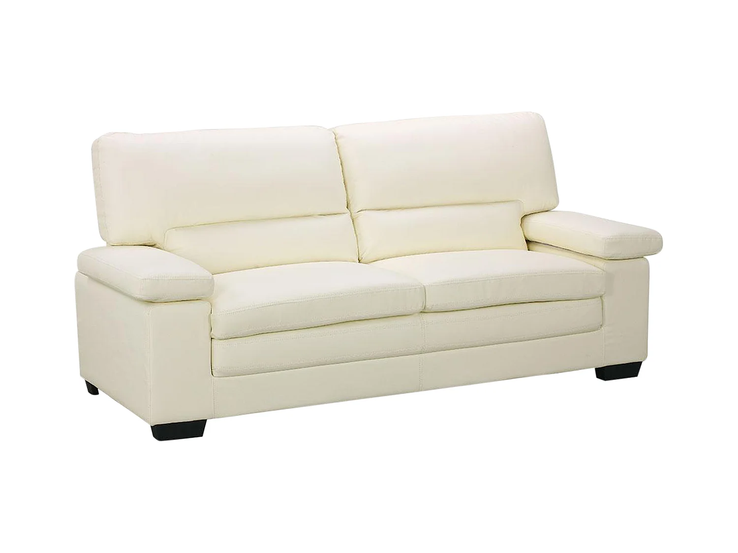 Sofa 3-Sitzer - Büffelleder - Elfenbeinfarben - MIMAS II
