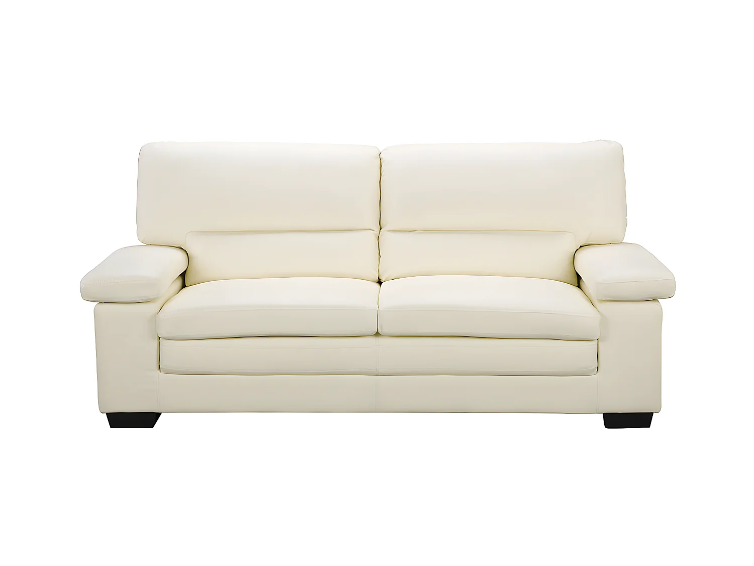 Sofa 3-Sitzer - Büffelleder - Elfenbeinfarben - MIMAS II