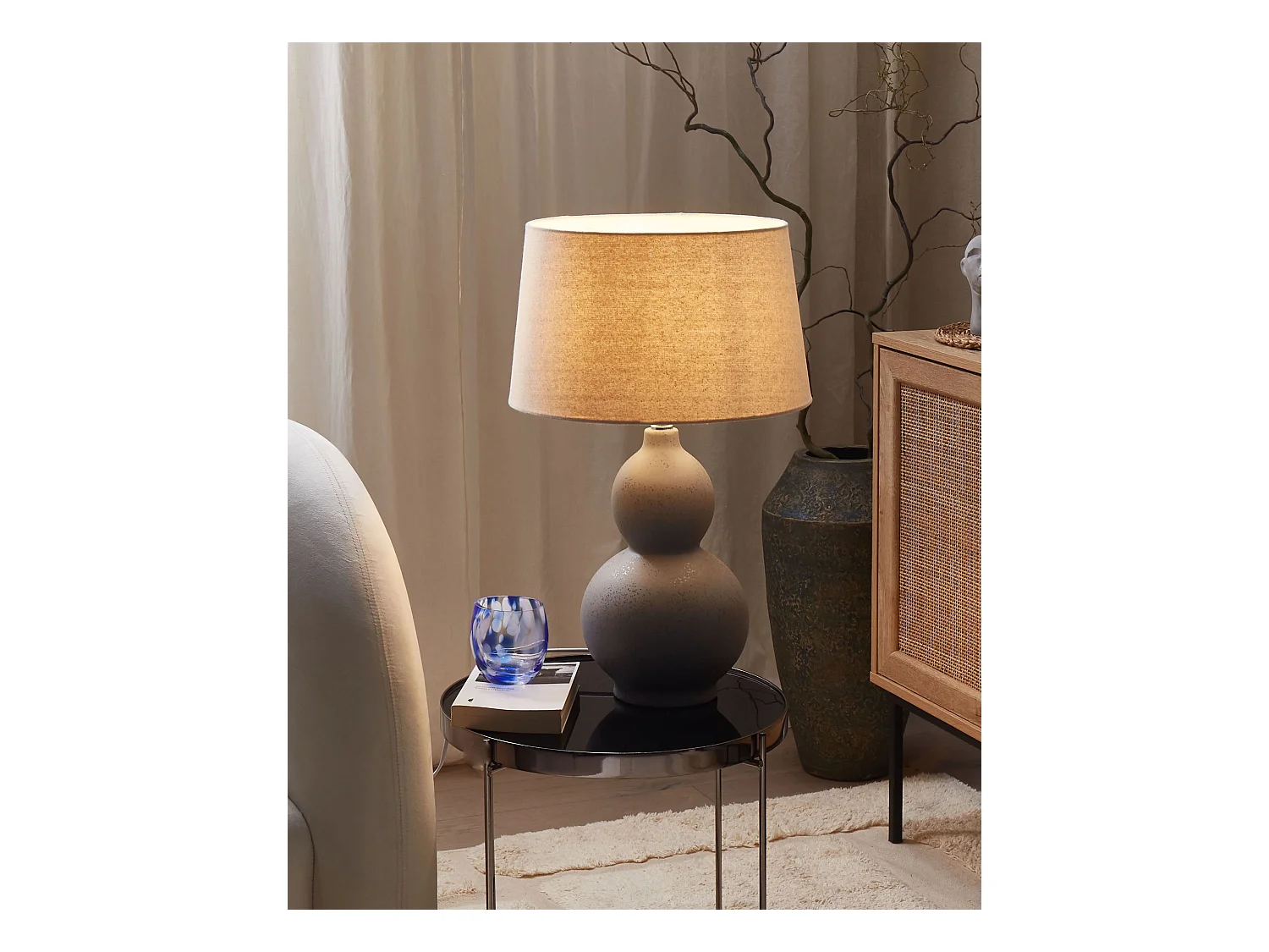 Lampe à poser YENISEI Céramique Gris
